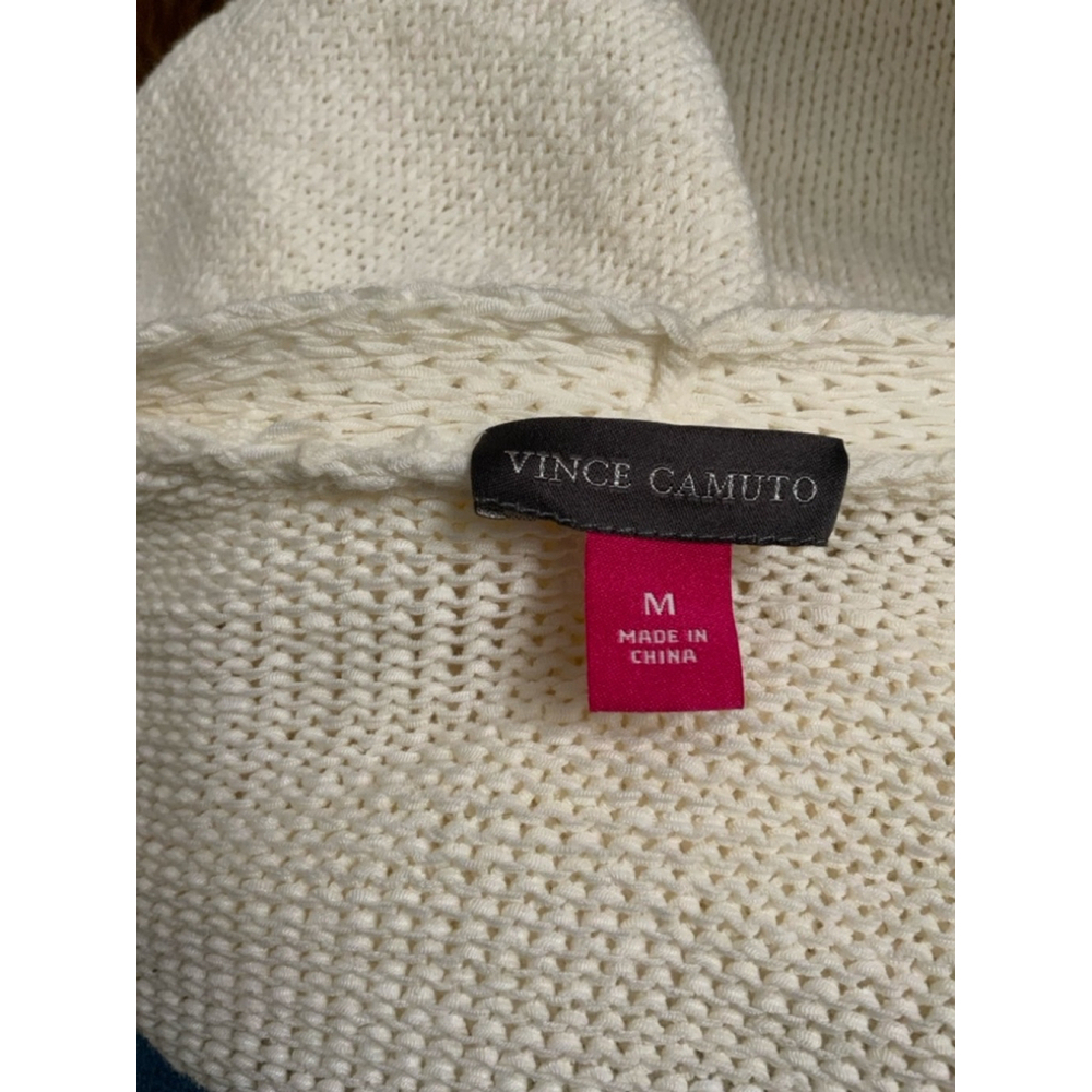Vince Camuto cream color open front sweater with side buttons. Size M NWT - Picture 5 of 6